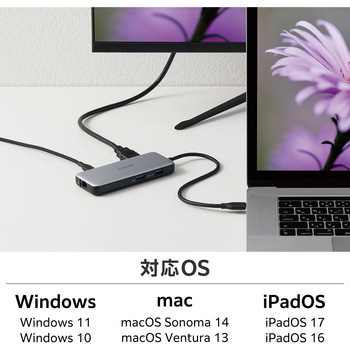 USB Type C ドッキングステーション ハブ PD 85W出力 USB-C ×1 HDMI ×1 エレコム