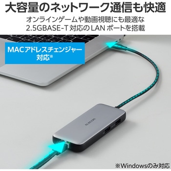 USB Type C ドッキングステーション ハブ PD 85W出力 USB-C ×1 HDMI ×1 エレコム