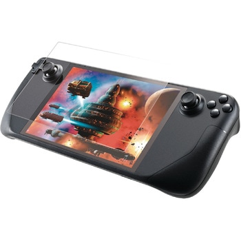 Steam Deck OLED / SteamDeck LCD ガラスフィルム 高透明 光反射軽減 表面硬度10H 強化ガラス 指紋防止 エレコム