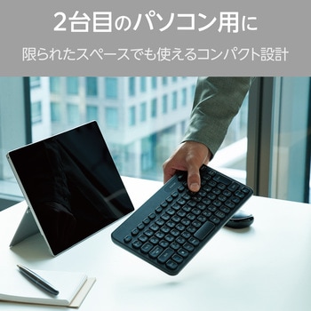 ワイヤレスキーボード 無線2.4GHz メンブレン式 ミニサイズ テンキーレス コンパクト Caps Lock無効化スイッチ 日本語配列 軽い打ち心地 抗菌 【 Windows 対応 】 エレコム