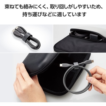 タイプCケーブル (Type-C to C) PD 100W シリコン 【MacBook Pro iPad 等対応】 エレコム