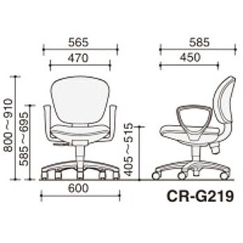 CR-G219F4HSN69-VN オフィスチェアー レグノ2 セパレートタイプ (配送