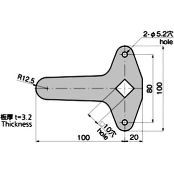 止め金(□10穴) TAKIGEN(タキゲン)