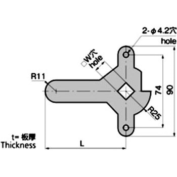 止め金(□8穴) TAKIGEN(タキゲン)