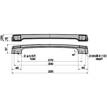 A-41-R-30 ショーケース取手(P=300) 1個 タキゲン(TAKIGEN) 【通販モノタロウ】