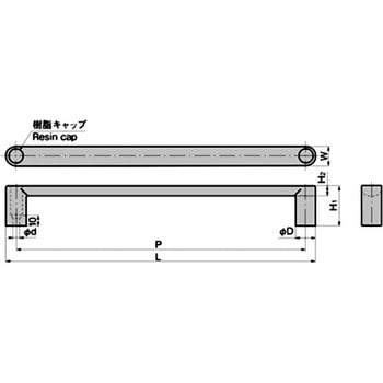 キャップ付表付取手(P=100) TAKIGEN(タキゲン)