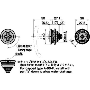 防水ロックハンドル TAKIGEN(タキゲン)