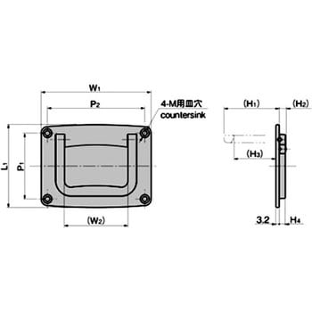 A-89-2-Silver 収納型ハンドル 1個 タキゲン(TAKIGEN) 【通販サイト