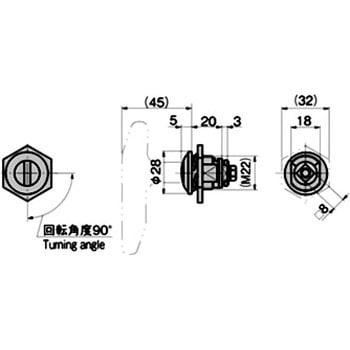 ロックハンドル (本体) TAKIGEN(タキゲン)