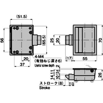 ラッチ式 平面ハンドル(ストライカー付) TAKIGEN(タキゲン)