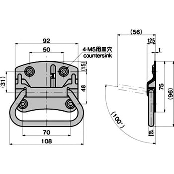 スプリング付トランク取手 - TAKIGEN(タキゲン)