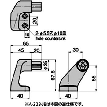 保護棒ジョイント金具(エンドブラケット) TAKIGEN(タキゲン)
