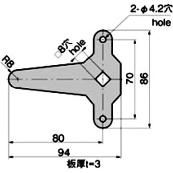 止め金(□8穴) TAKIGEN(タキゲン)