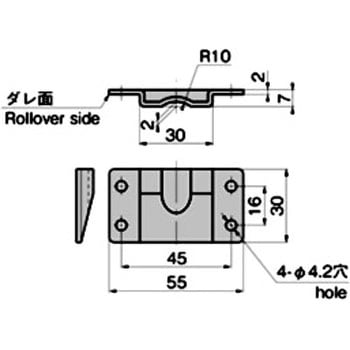 ステンレス ロッド棒用受け(面付) TAKIGEN(タキゲン)