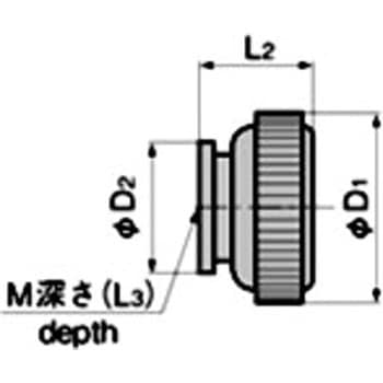 小型ローレットつまみ(M5ねじ穴) TAKIGEN(タキゲン)