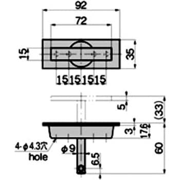 ステンレス フロアハッチ用取手 TAKIGEN(タキゲン)