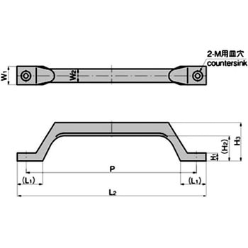 ステンレス 取手(P=150) TAKIGEN(タキゲン)