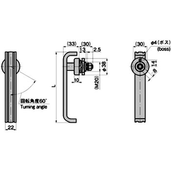 ステンレス 角型ハンドル TAKIGEN(タキゲン)