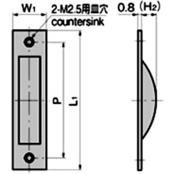 A-1157-2 ステンレス 舟底引手(L105×W24) 1個 タキゲン(TAKIGEN