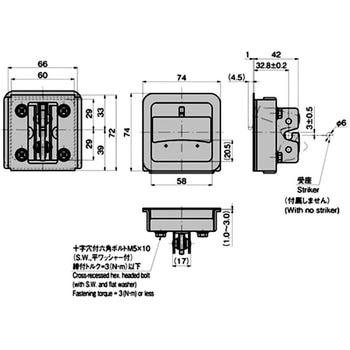 ステンレス スナッチ式平面ハンドル TAKIGEN(タキゲン)