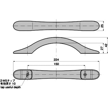 ステンレス デザイン取手(P=150) TAKIGEN(タキゲン)