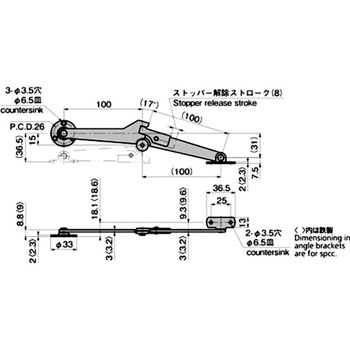 オートストッパー付天蓋用ステー TAKIGEN(タキゲン)