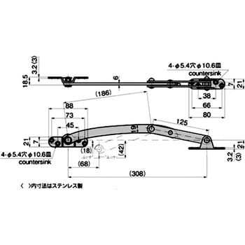扉用大型ステー TAKIGEN(タキゲン)