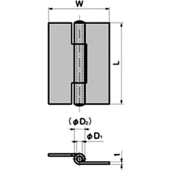 平行型蝶番(全長L=50) - TAKIGEN(タキゲン)