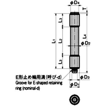 3管丸ヒンジピン(Φ8×L100) TAKIGEN(タキゲン)