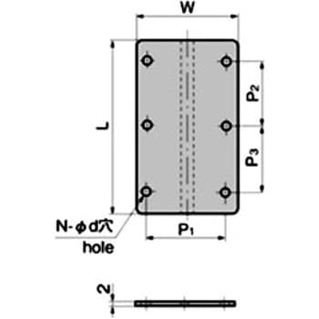 BP-105-2 ヒンジ(L40×W35×t2) 1個 タキゲン(TAKIGEN) 【通販サイト