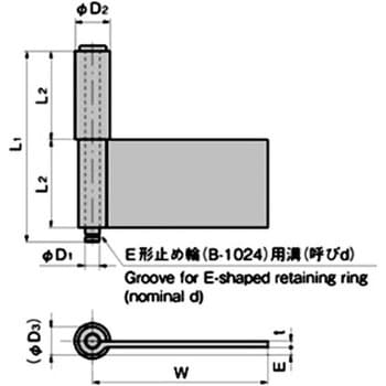 2管型加工蝶番(L1=110) TAKIGEN(タキゲン)