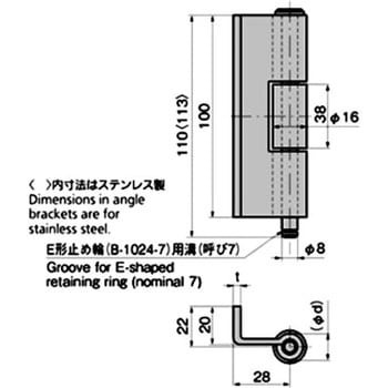 L型裏蝶番3型 TAKIGEN(タキゲン)