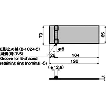 片袖型加工蝶番(W=126×L=65) - TAKIGEN(タキゲン)