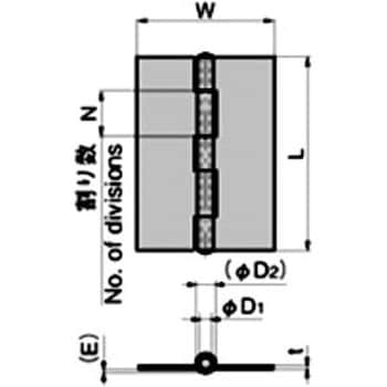 B-1102-4 平型蝶番(L51×W30×t0.8)アナナシ 1個 タキゲン(TAKIGEN ...