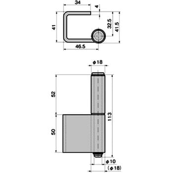 ステンレス 重量用角型裏蝶番 - TAKIGEN(タキゲン)