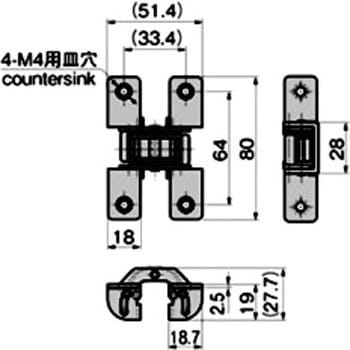 ステンレス 連動蝶番 TAKIGEN(タキゲン)