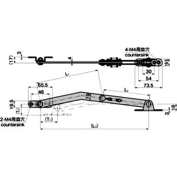 ステンレス 重量扉用ステー タキゲン(TAKIGEN) 【通販モノタロウ】