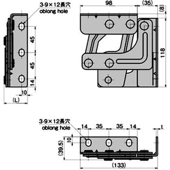 ステンレス スライドヒンジ TAKIGEN(タキゲン)