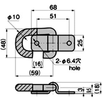 ステンレス 埋込み式ロープフック TAKIGEN(タキゲン)