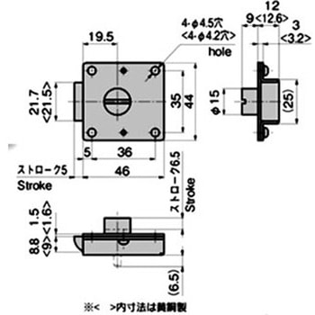 角型押ボタン錠 TAKIGEN(タキゲン)