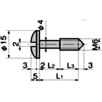 すり割り押しねじ(首下L1=10ねじ部L3=8) TAKIGEN(タキゲン)