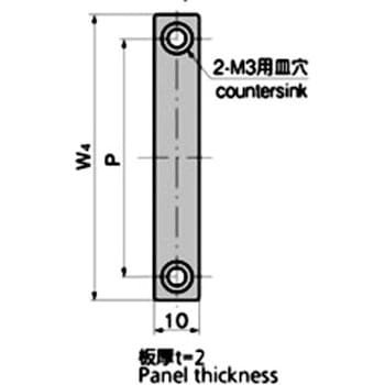 マグネットキャッチ用受け金具(W42×L10) TAKIGEN(タキゲン)