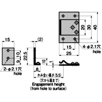 ステンレス コーナーキャッチ TAKIGEN(タキゲン)