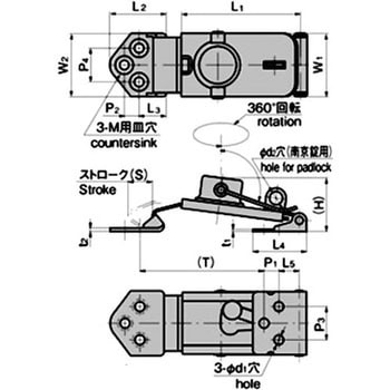 ステンレス 強力ターンキャッチクリップ TAKIGEN(タキゲン)