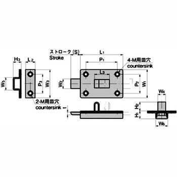 C-1171-0 ステンレス 角ラッチ 1個 TAKIGEN(タキゲン) 【通販