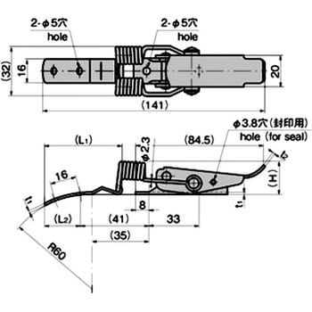 C-1227 ステンレス 円筒用キャッチクリップ 1個 タキゲン(TAKIGEN