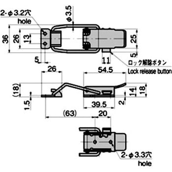 ステンレス オートロックパチン錠 TAKIGEN(タキゲン)