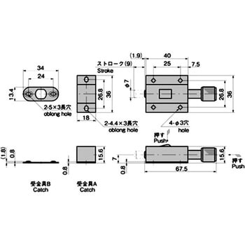 ステンレス プッシュボルト TAKIGEN(タキゲン)