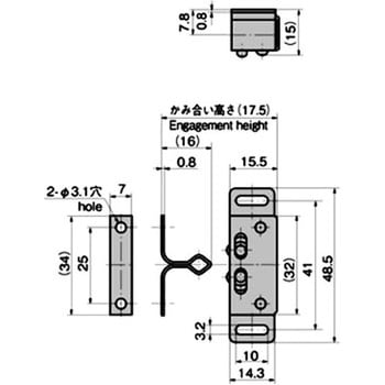 C-1532 ステンレス ボックスローラーキャッチ 1個 TAKIGEN C-1532 ステンレス ボックスローラーキャッチ 1個 TAKIGEN