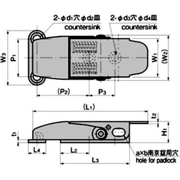 ステンレス 大型キャッチクリップ TAKIGEN(タキゲン) キャッチ